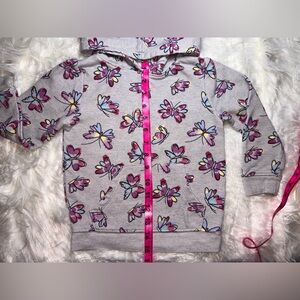 ✅Bundle & save on shipping! 
Floral Kids Hoodie - Gray and Pink